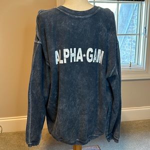 Alpha Gam corded sweatshirt! Size XL